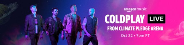Amazon Music emitirá en directo el concierto en exclusiva de Coldplay para celebrar el lanzamiento de su nuevo álbum, Music Of The Spheres