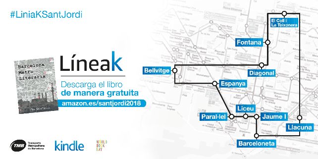 Amazon y Transports Metropolitans de Barcelona presentan "Barcelona Metro Literaria", un libro que descubre rincones literarios a través de una ruta imaginaria en metro: la "Línea K".