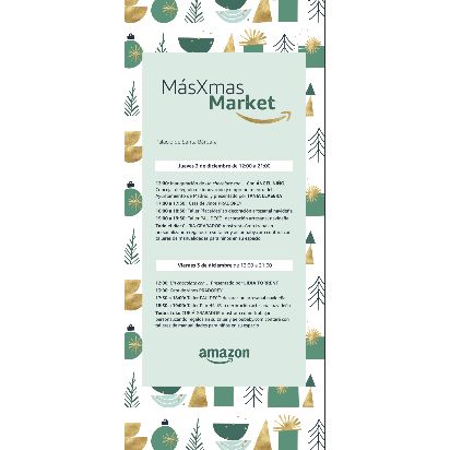 Amazon refuerza su compromiso con las pymes españolas en su campaña de Navidad con MásXmas Market, un mercado navideño que se celebrará los próximos días 2 y 3 de diciembre en Madrid 